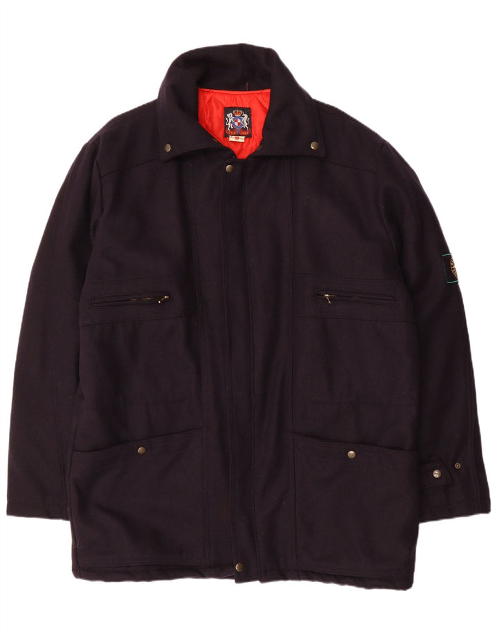 VINTAGE Herre Windbreaker Coat IT 56 3XL Navy Blue