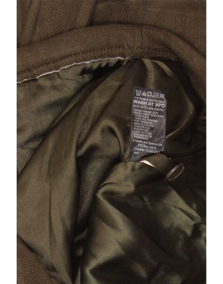 Marks & Spencer Fleecejakke til kvinder UK 12 Medium Green Polyester