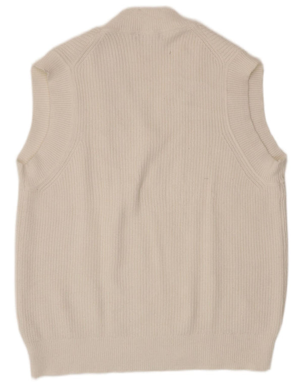 Zara Dame Vest Tank Top UK 16 Large White Viscose