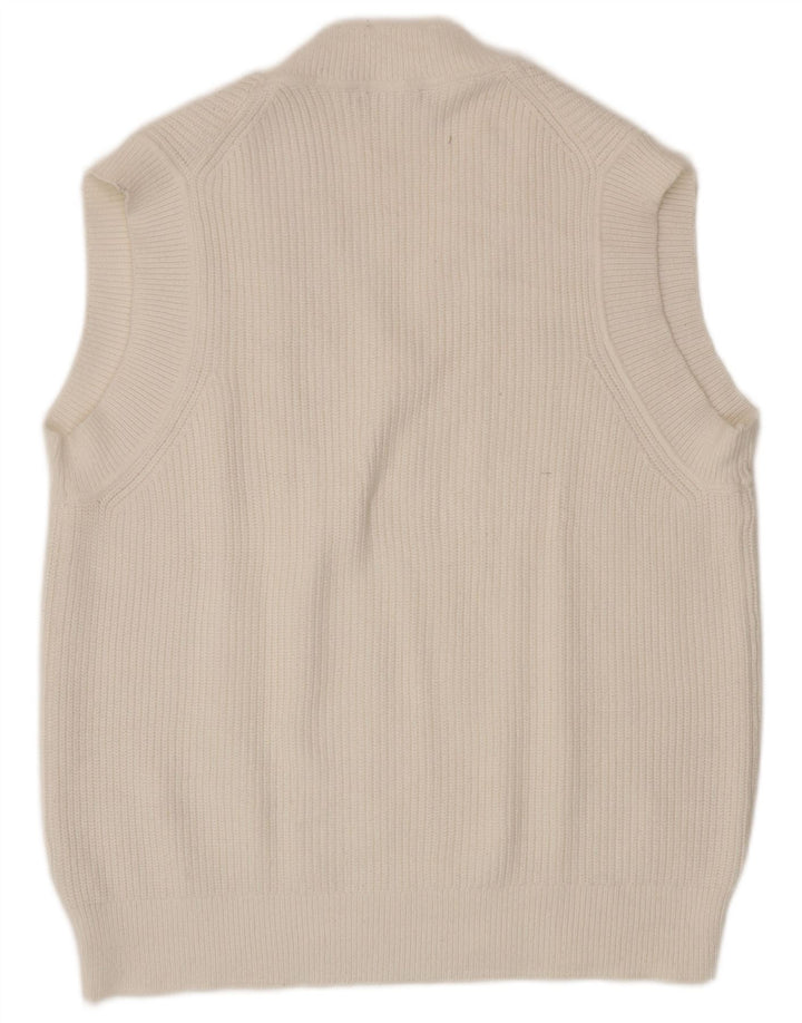 Zara Dame Vest Tank Top UK 16 Large White Viscose