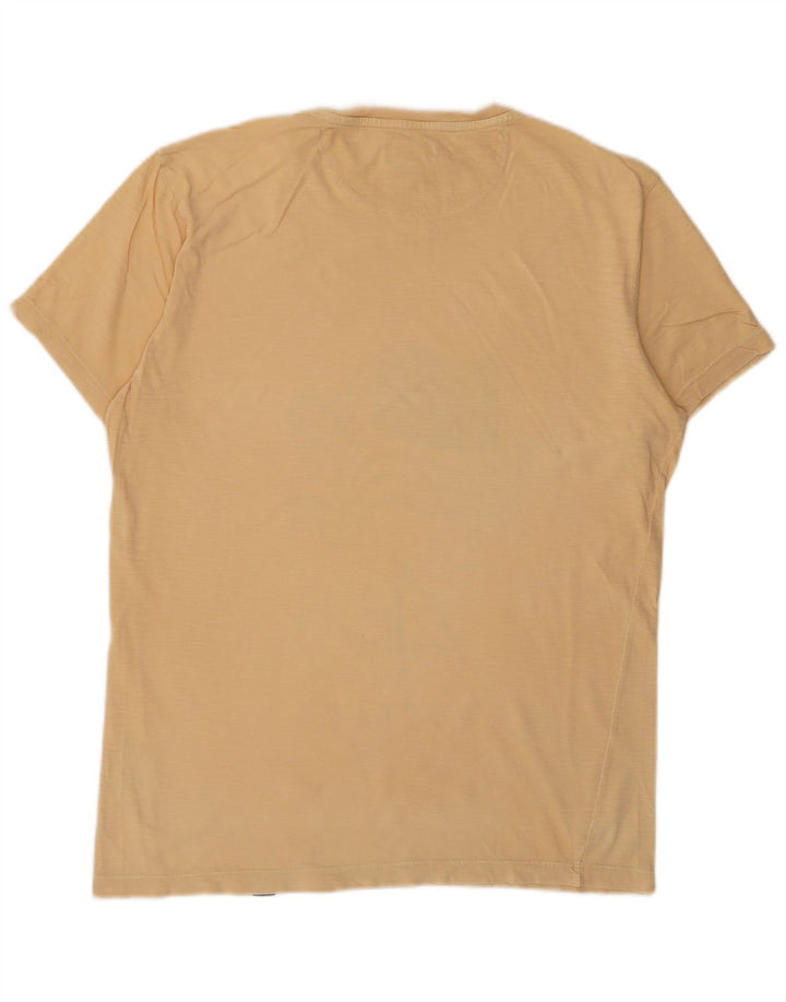 Woolrich Herre Grafisk T-Shirt Top Stor Beige Bomuld