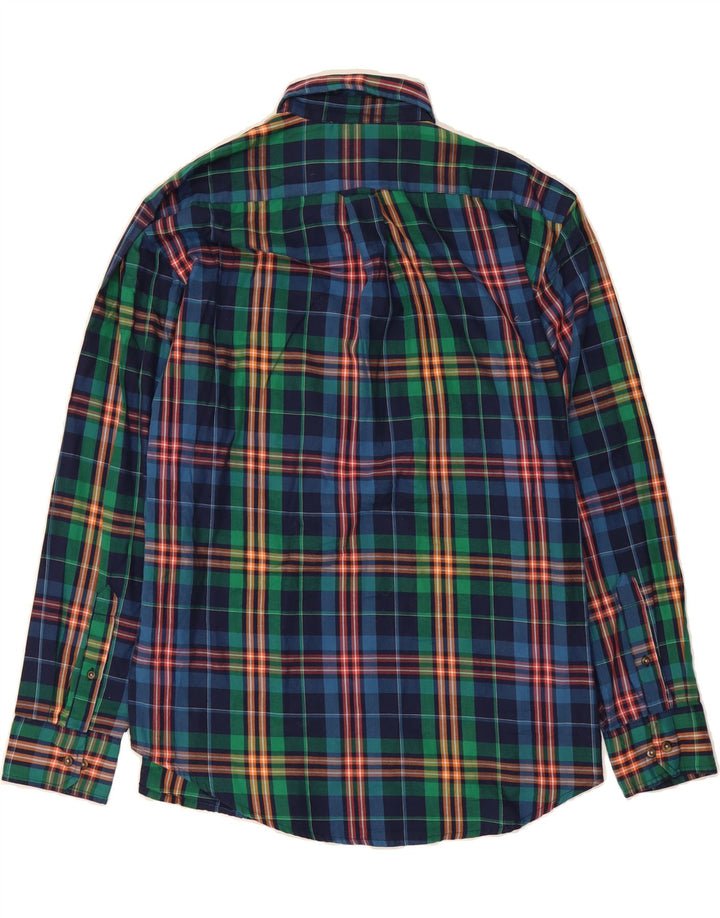 IZOD Mens Flannel Shirt Large Navy Blue Cotton Vintage Izod and Second-Hand Izod from Messina Hembry 