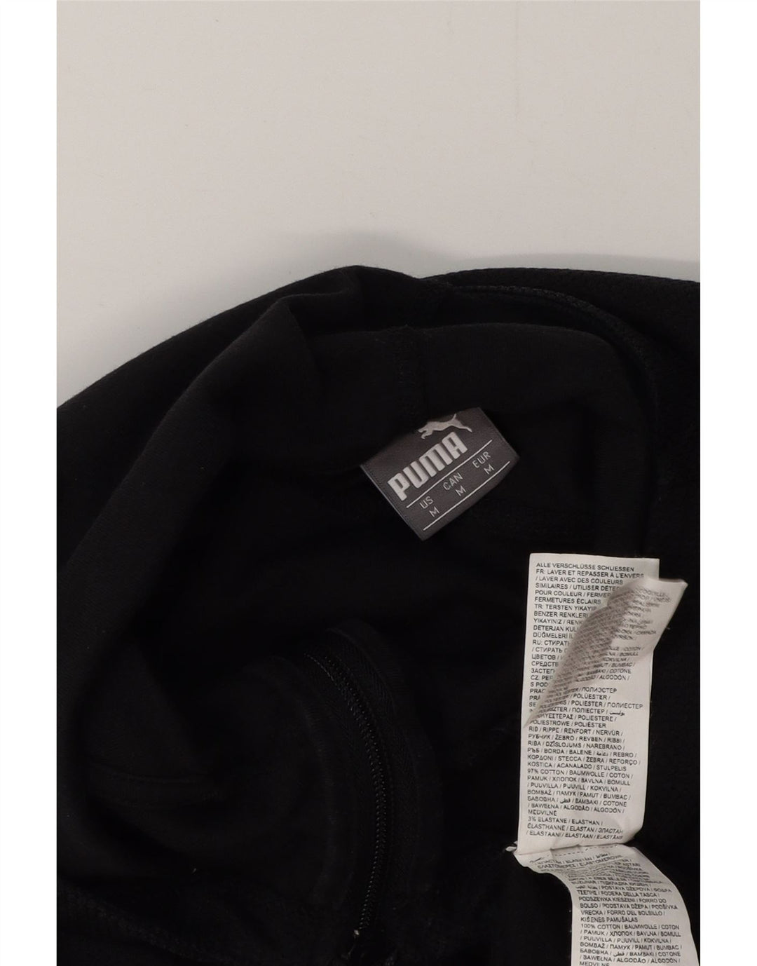 PUMA Herre AC Milan grafisk hættetrøje med lynlås mellem sort bomuld