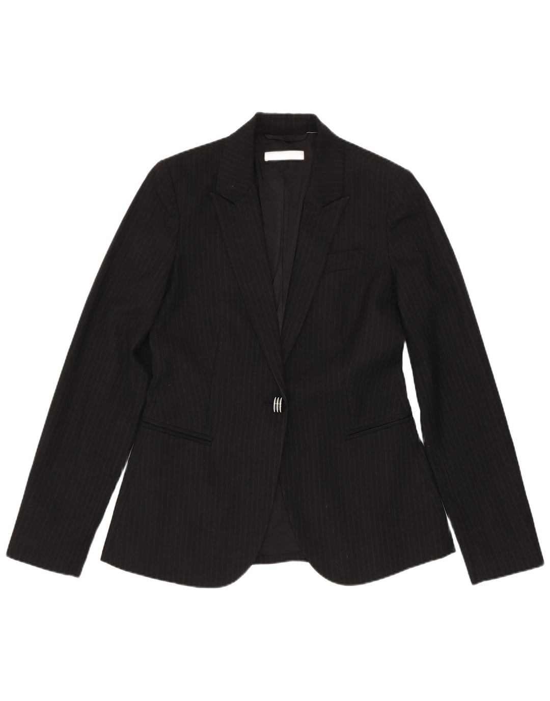 Stefanel Dame 1 knap 2 stykke jakkesæt IT 40 Small W28 L28 Sort nålestribe