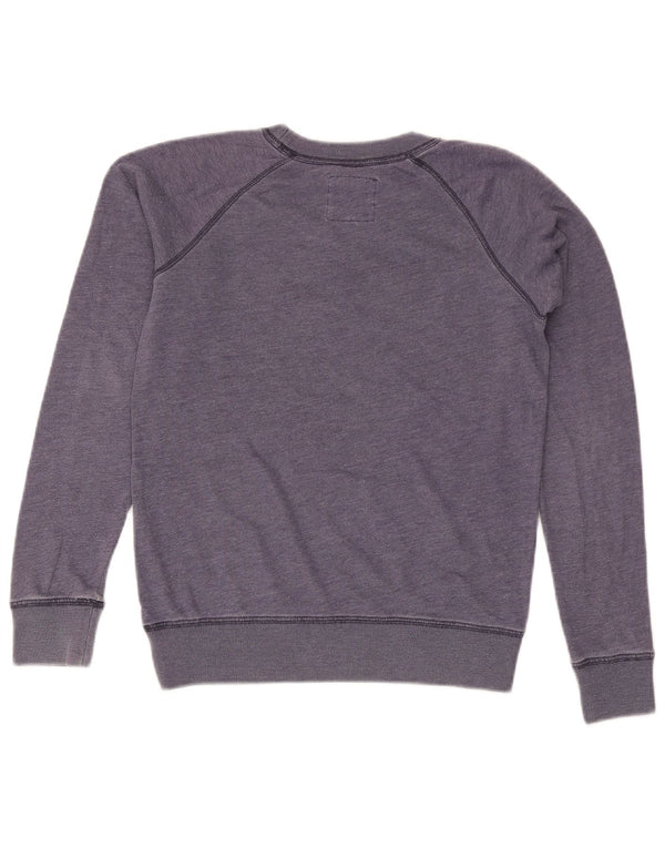 Jack Wills Dame Sweatshirt Jumper UK 10 Small Navy Blue Bomuld