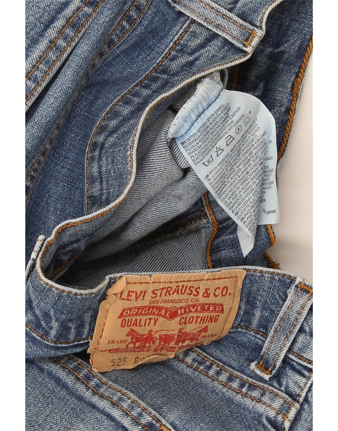 Levi's Herre 525 Bootcut Jeans W32 L34 Blå Bomuld