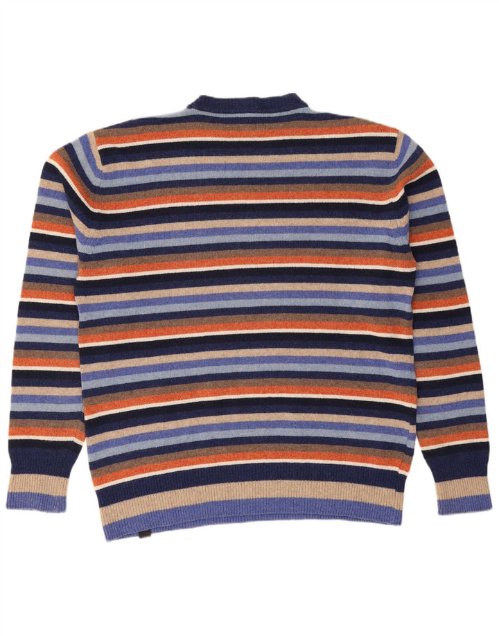 CONVERSE Herretrøje med rund hals XL flerfarvet stribet uld