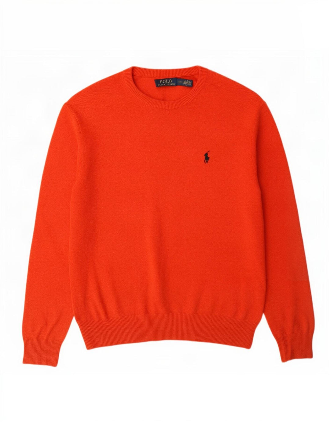 Polo Ralph Lauren Herre Crew Neck Jumper Sweater Medium Orange Uld