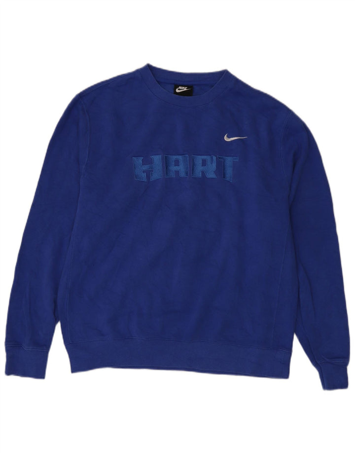 Nike grafisk sweatshirt til mænd mellemblå bomuld