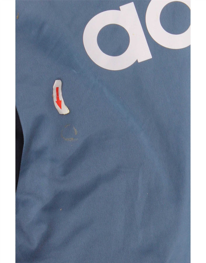 Adidas Grafisk træningsdragt jakke til mænd Large Blue Colourblock Polyester