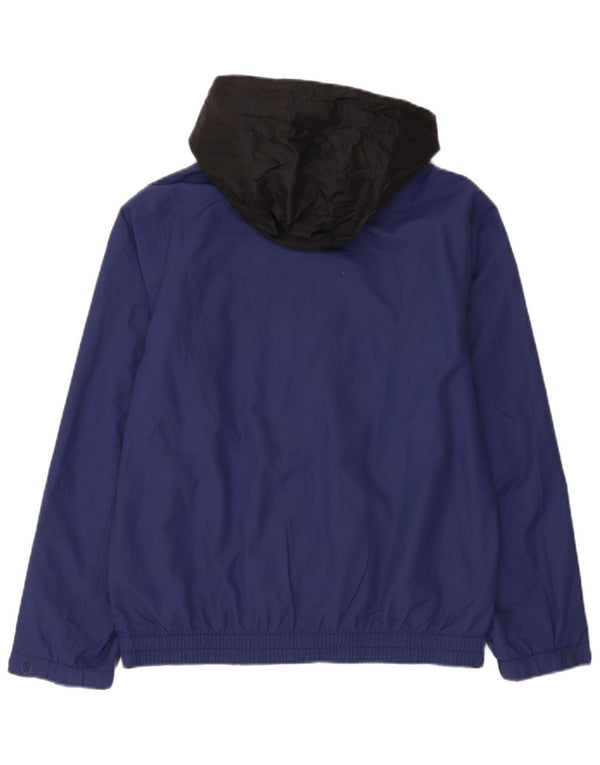 Timberland Windbreaker-jakke med hætte til mænd UK 36 Small Blue Colourblock