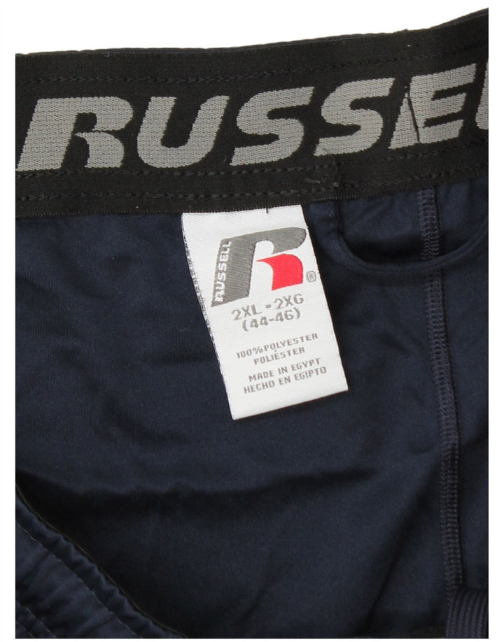 RUSSELL ATHLETIC Herre Dri-Power sportsshorts 2XL marineblå polyester