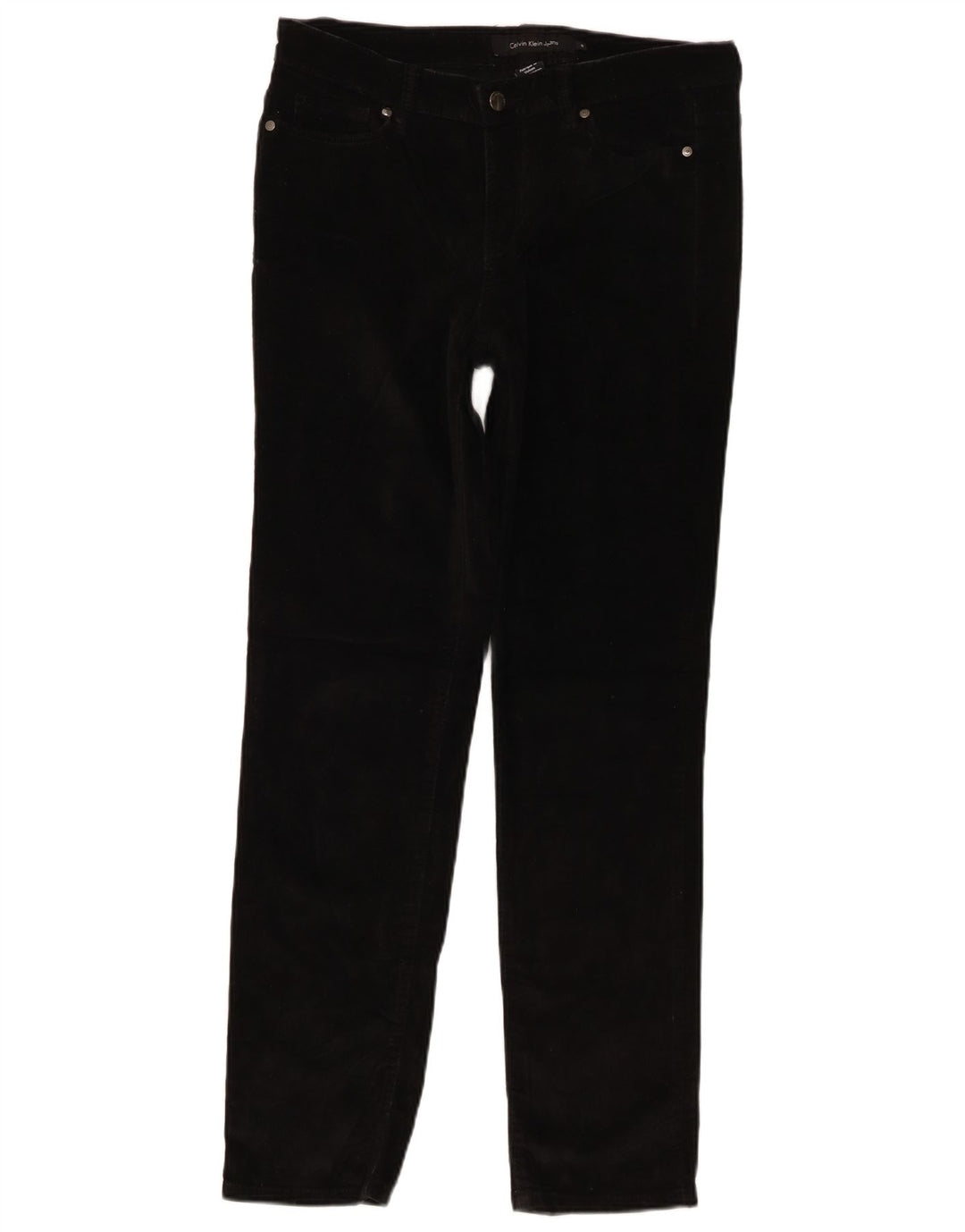 Calvin Klein Dame Slim Corduroy Bukser US 10 Medium W32 L30 Sort
