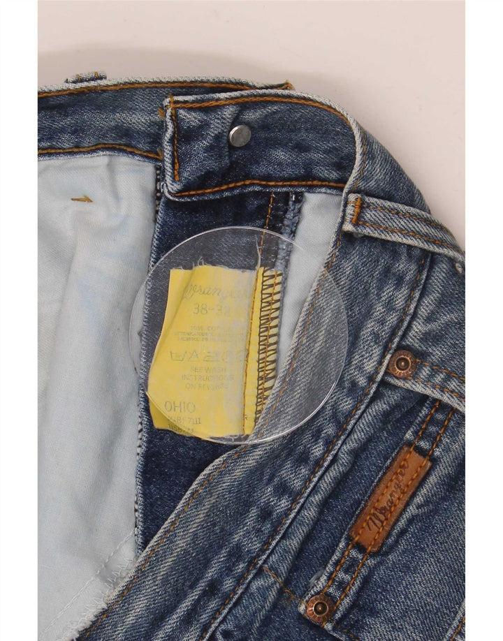 Wrangler Herre Ohio Straight Jeans W38 L32 Blå Bomuld