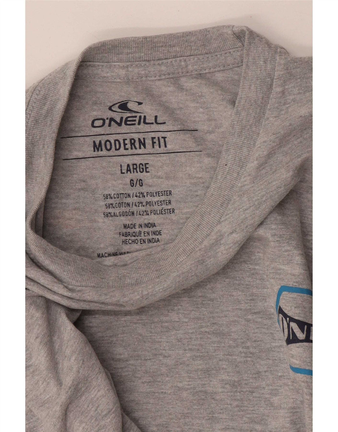O'Neill Herre Modern Fit Grafisk T-Shirt Top Stor Grå Bomuld