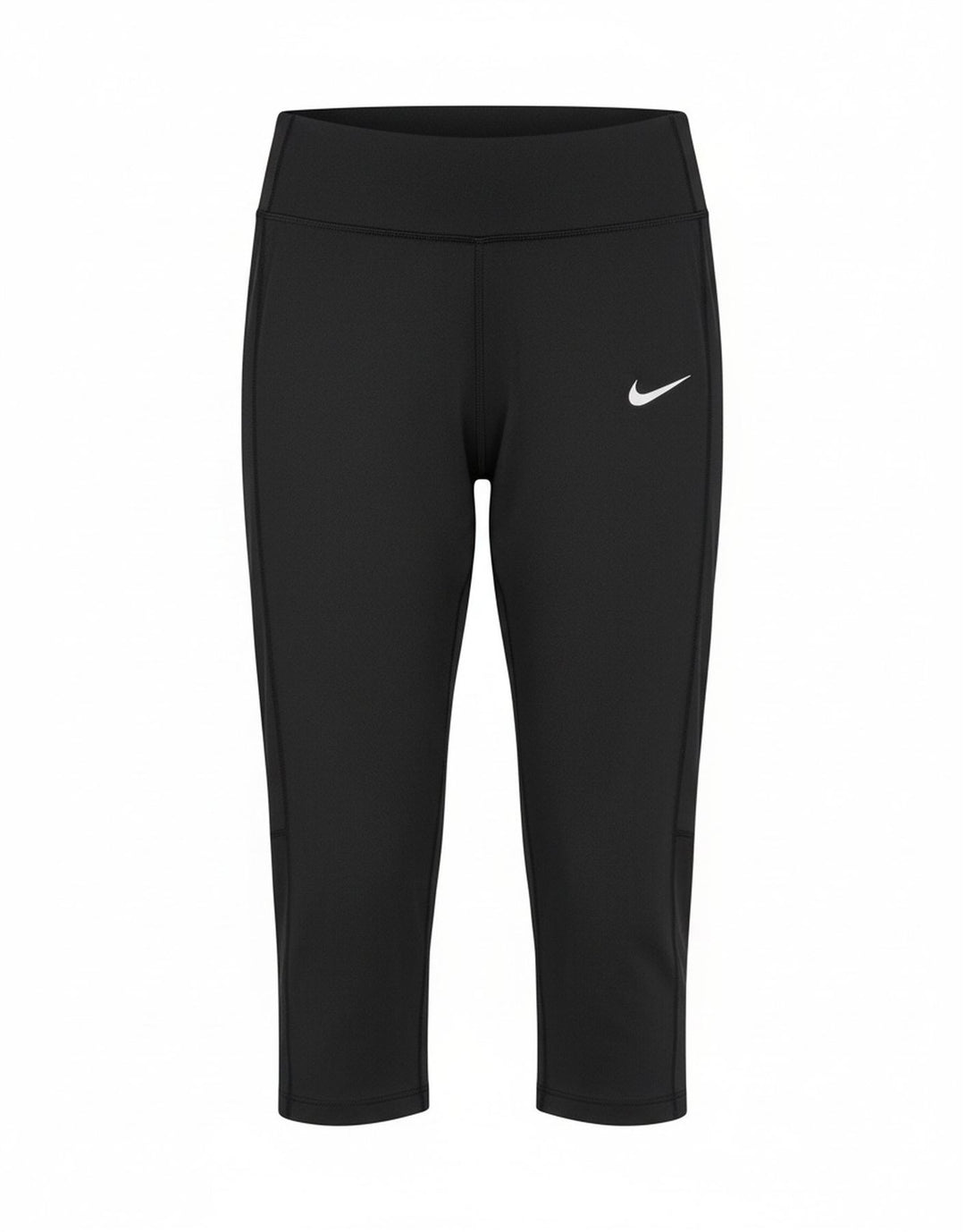 Nike Dame Dri Fit Capri Leggings UK 8 Small Black Polyester
