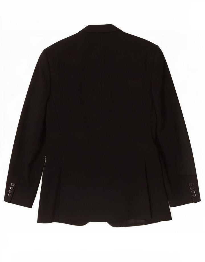 Hugo Boss Herre 2 Button Blazer Jacket UK 40 Large Black Viscose