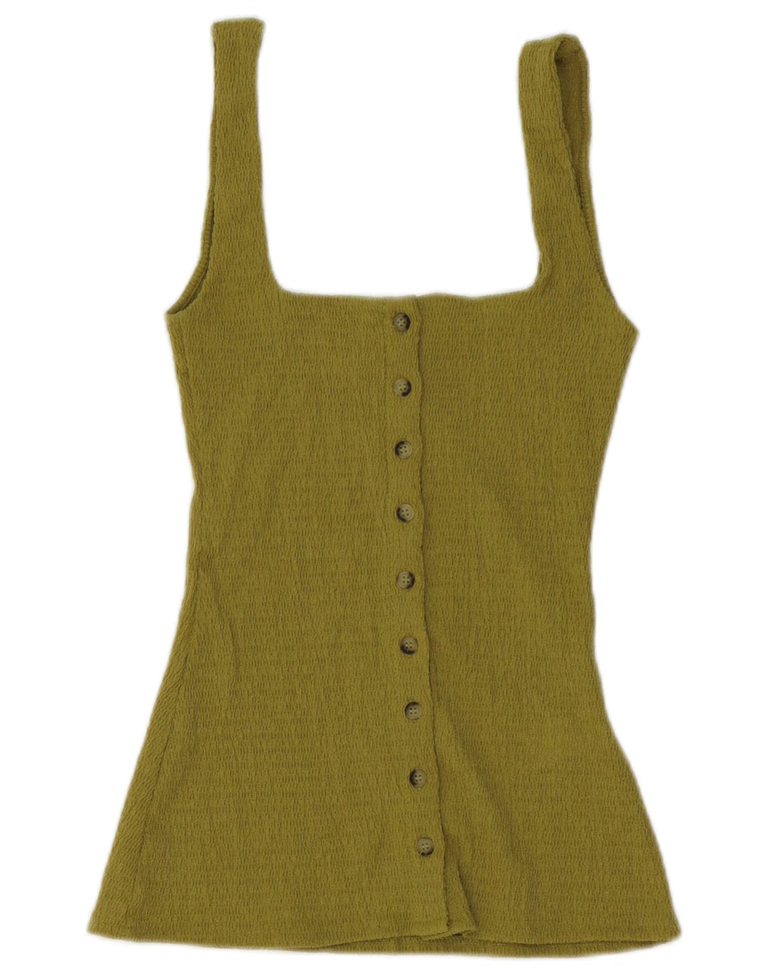 Zara Damevest Top UK 12 Medium Green Polyester