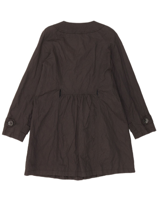 Marks & Spencer Womens Autograph Trench Coat UK 14 Medium Black Bomuld