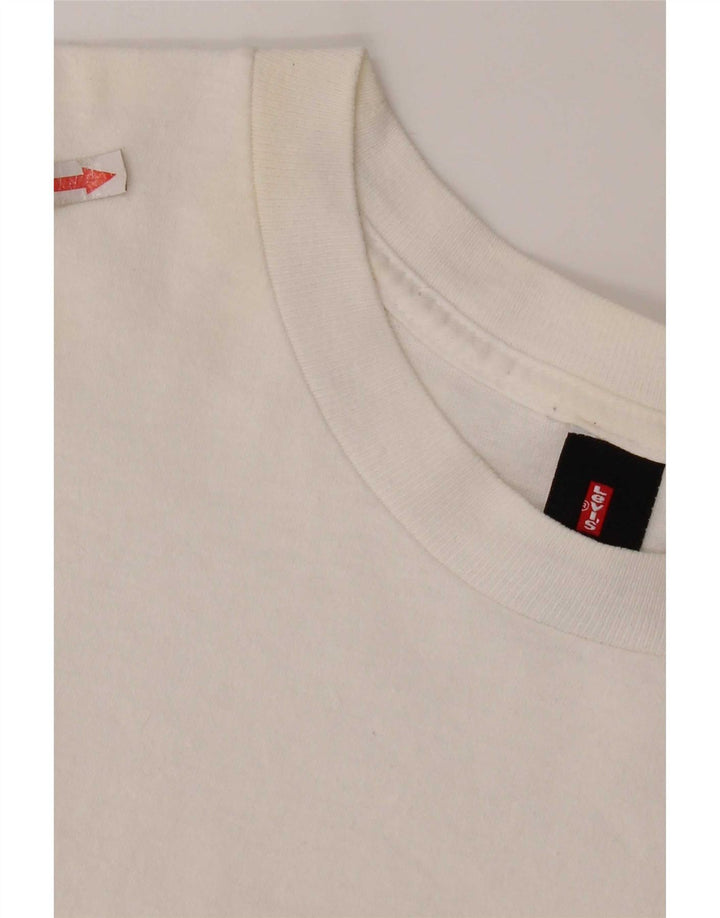 Levi's Herre grafisk T-shirt Top Stor hvid bomuld