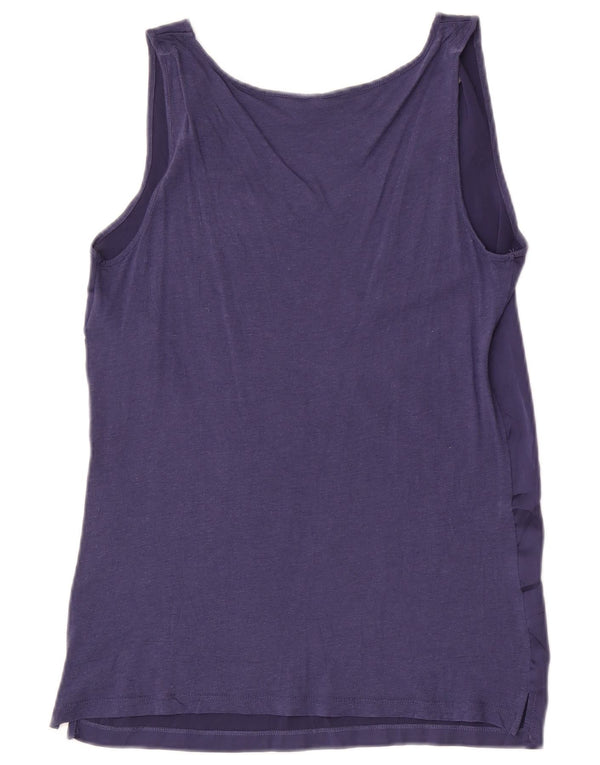 Benetton Damevest Top UK 12 Medium Lilla Polyester