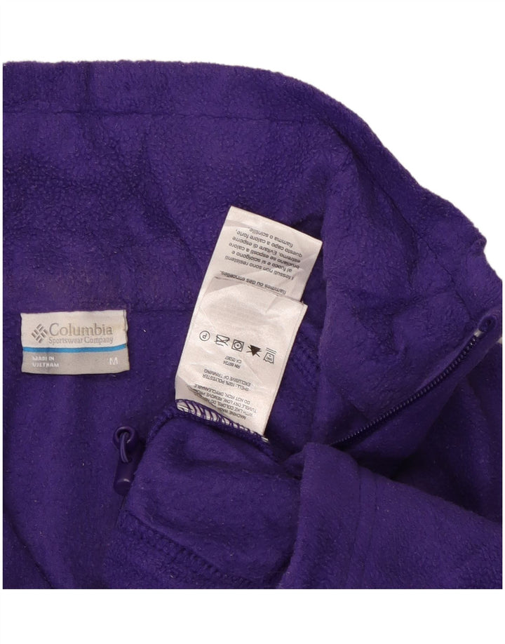 COLUMBIA Womens Fleece Jacket UK 14 Medium Purple Polyester
