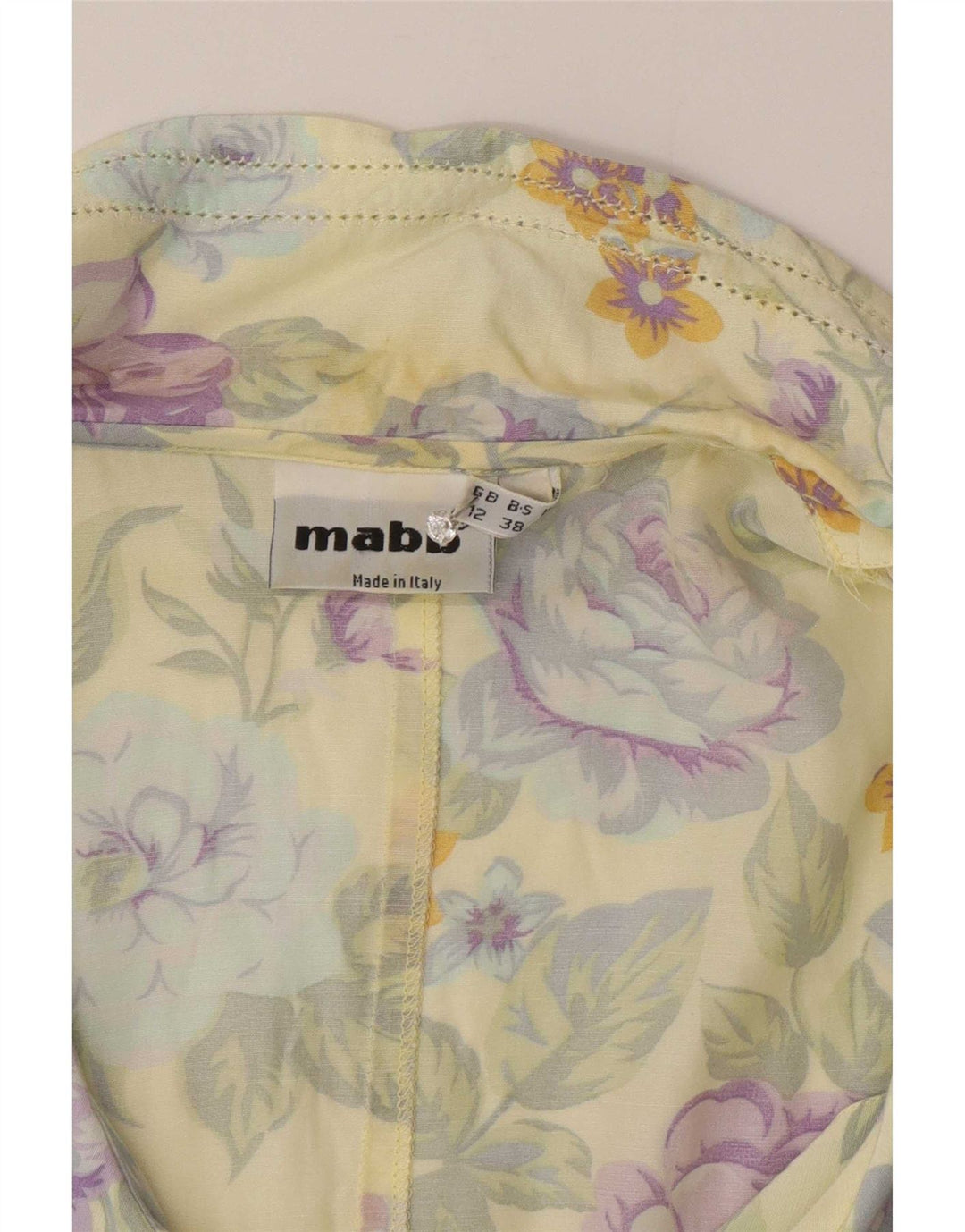mabb Kortærmet skjortebluse til kvinder UK 12 Medium Multicolored Floral