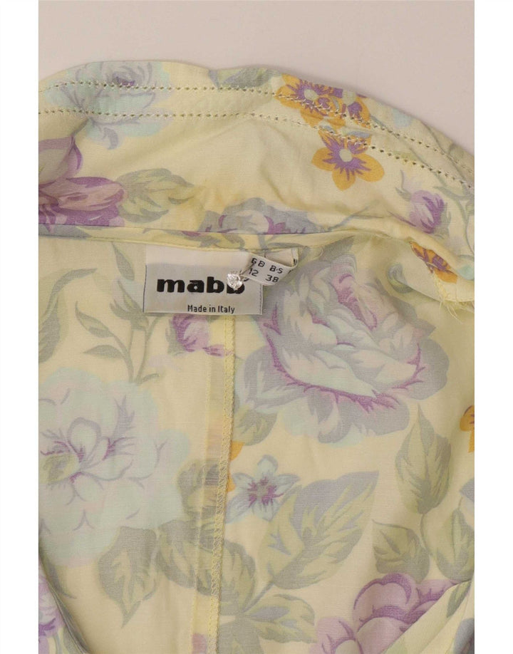 mabb Kortærmet skjortebluse til kvinder UK 12 Medium Multicolored Floral
