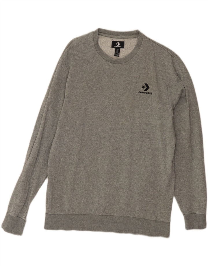 CONVERSE Sweatshirt til mænd Medium Grå Bomuld
