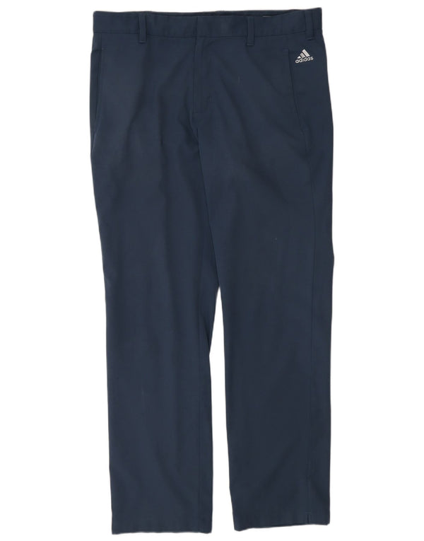Adidas Herre Regular Fit Chino Bukser W34 L32 Marineblå Polyester Sports