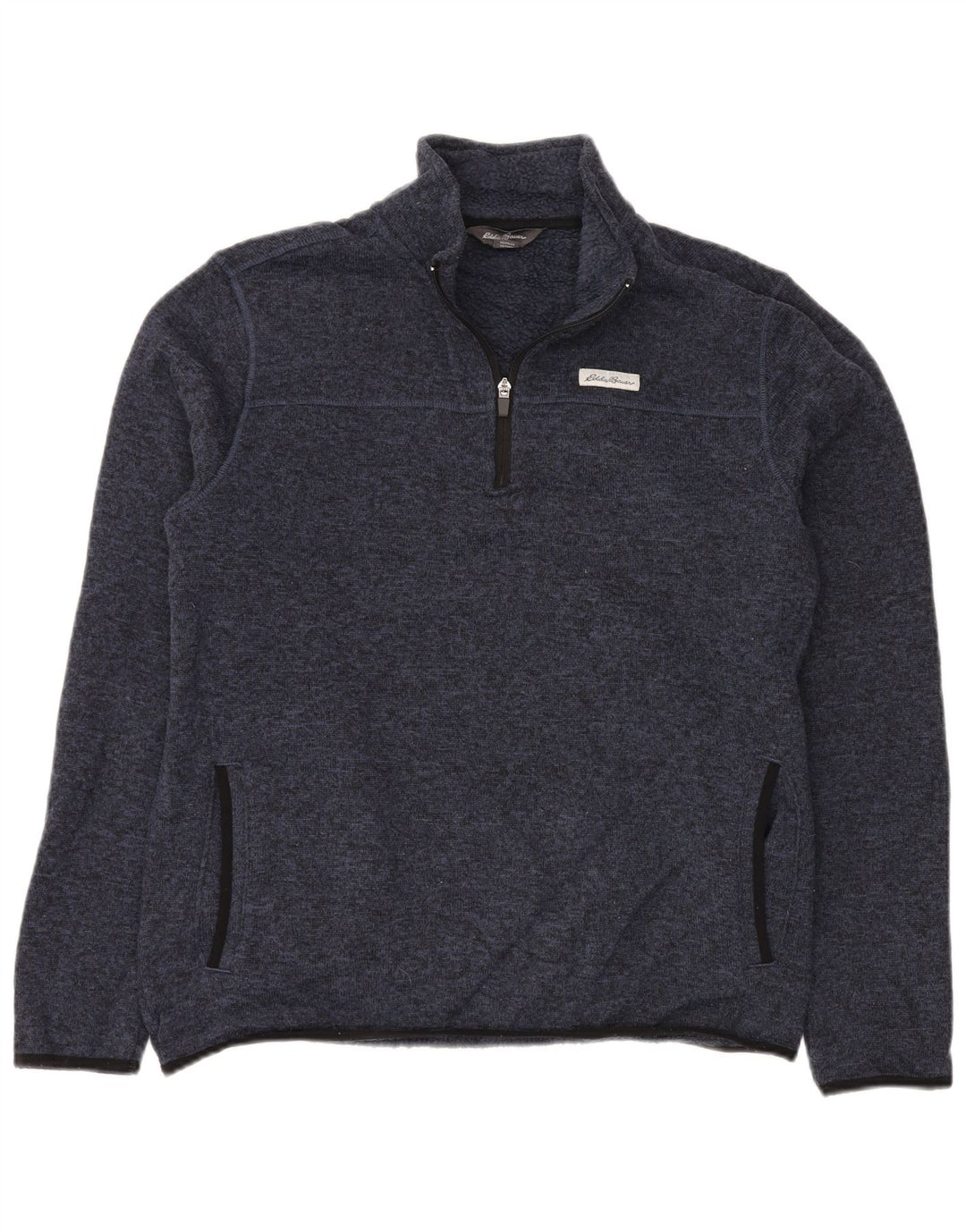 EDDIE BAUER Sweatshirt med lynlås til mænd, stor marineblå polyester