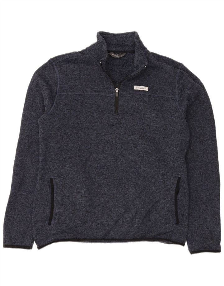 EDDIE BAUER Sweatshirt med lynlås til mænd, stor marineblå polyester