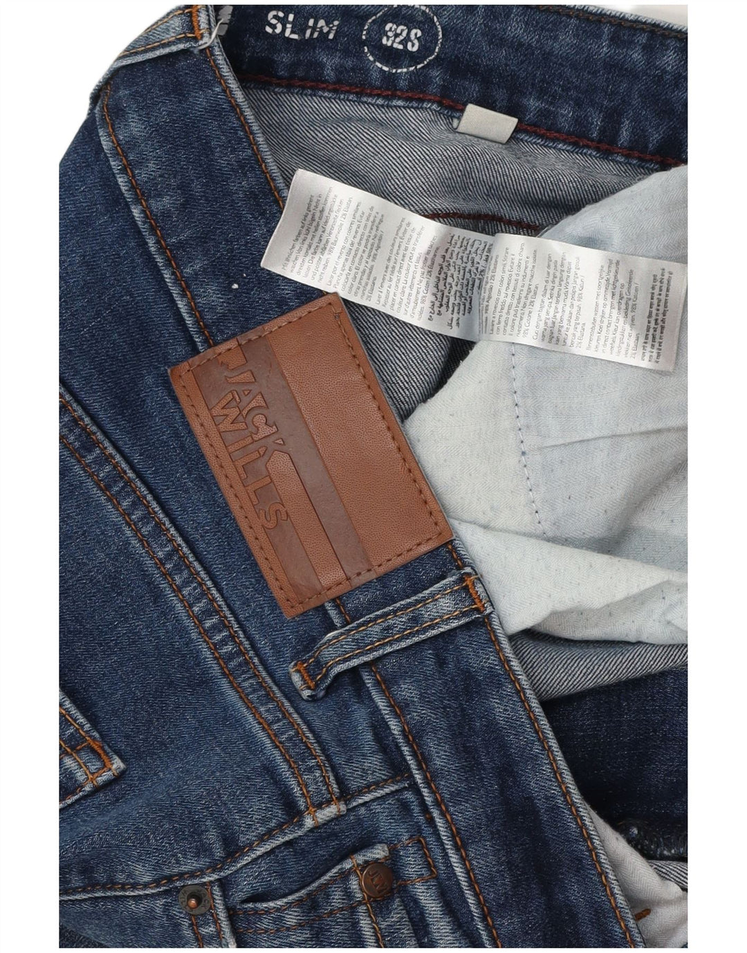 Jack Wills Herre Slim Jeans W32 L29 Blå Bomuld