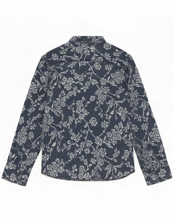 Jack & Jones Herreskjorte Medium Blue Floral Linen