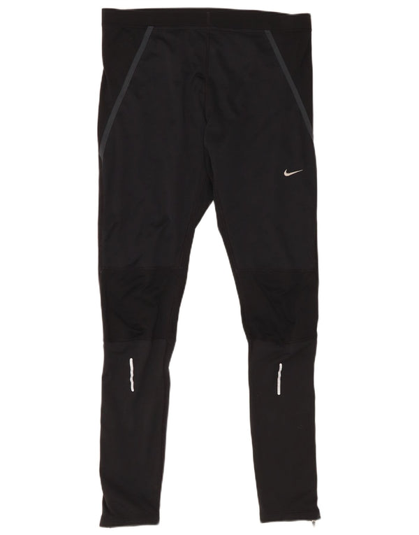 Nike Dame Dri Fit Leggings UK 16 Large Black Polyester