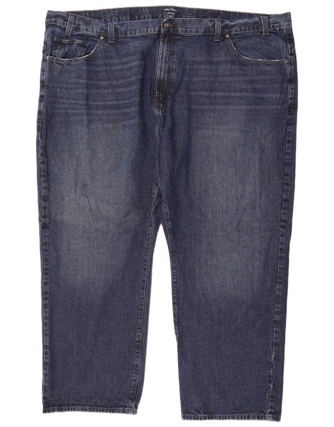 NAUTICA Straight Jeans til mænd W54 L32 Blå Bomuld