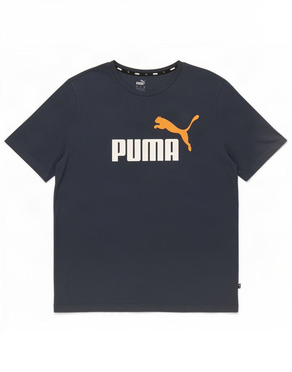 Puma Mens Graphic T-Shirt Top 2XL Navy Blue