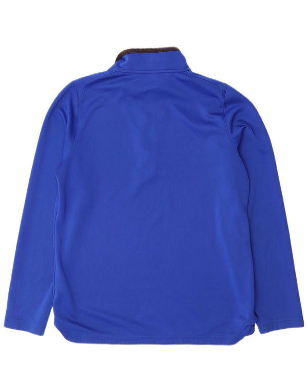 Reebok Herre Grafisk Zip Neck Pullover Træningsdragt Top Stor Blå Polyester