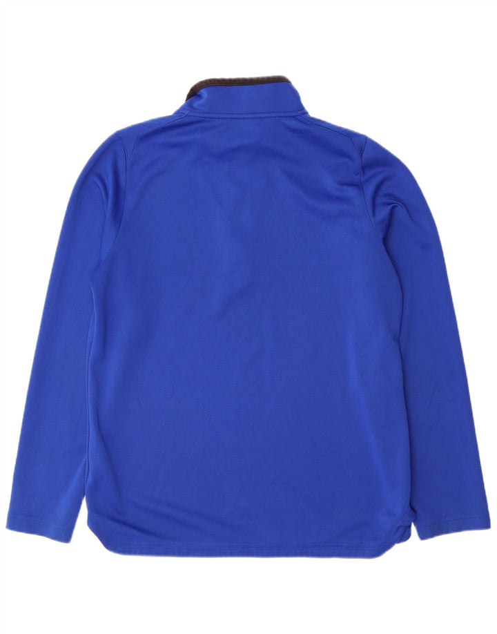 Reebok Herre Grafisk Zip Neck Pullover Træningsdragt Top Stor Blå Polyester