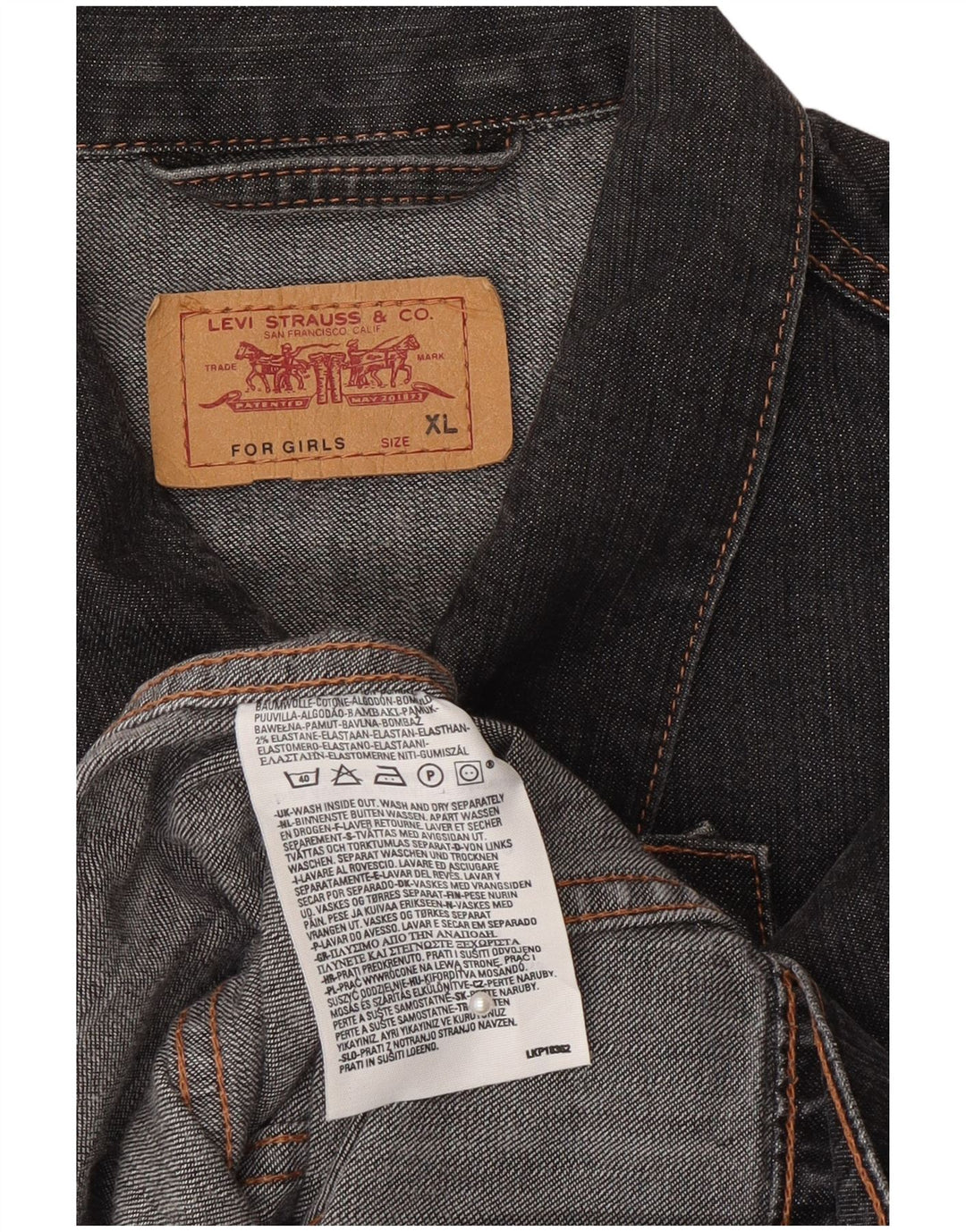 Levi's Girls Denimjakke 15-16 år XL Grå Bomuld