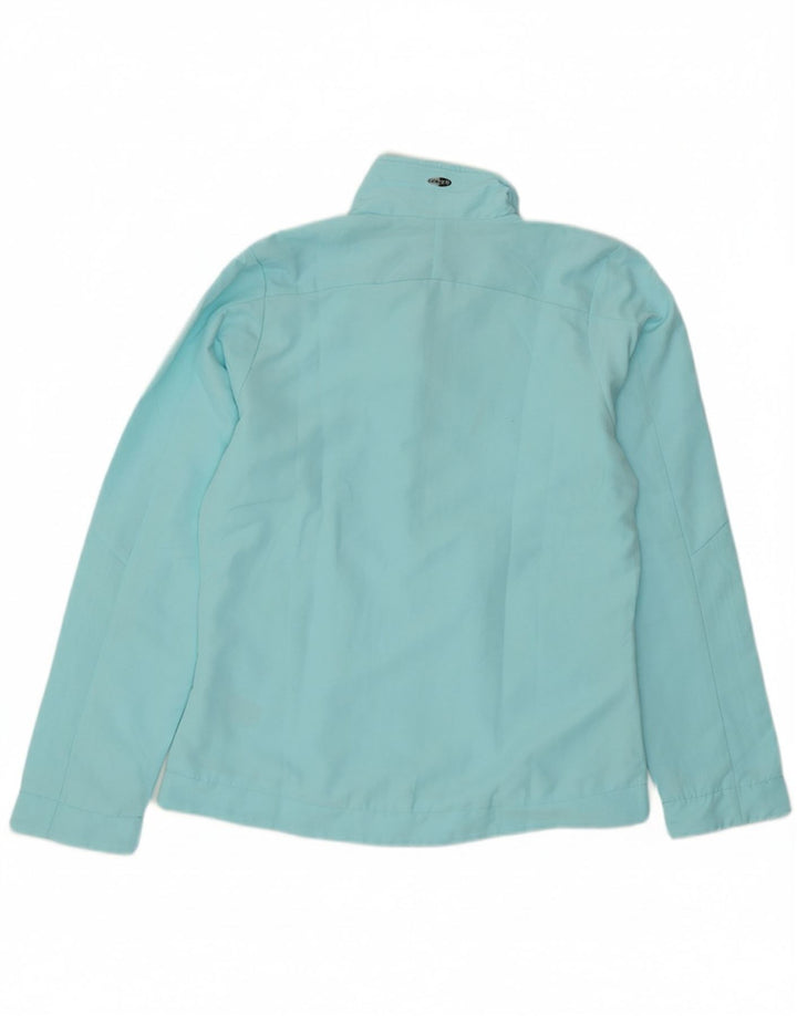 ADIDAS Womens Tracksuit Top Jacket UK 12 Medium Blue Polyester