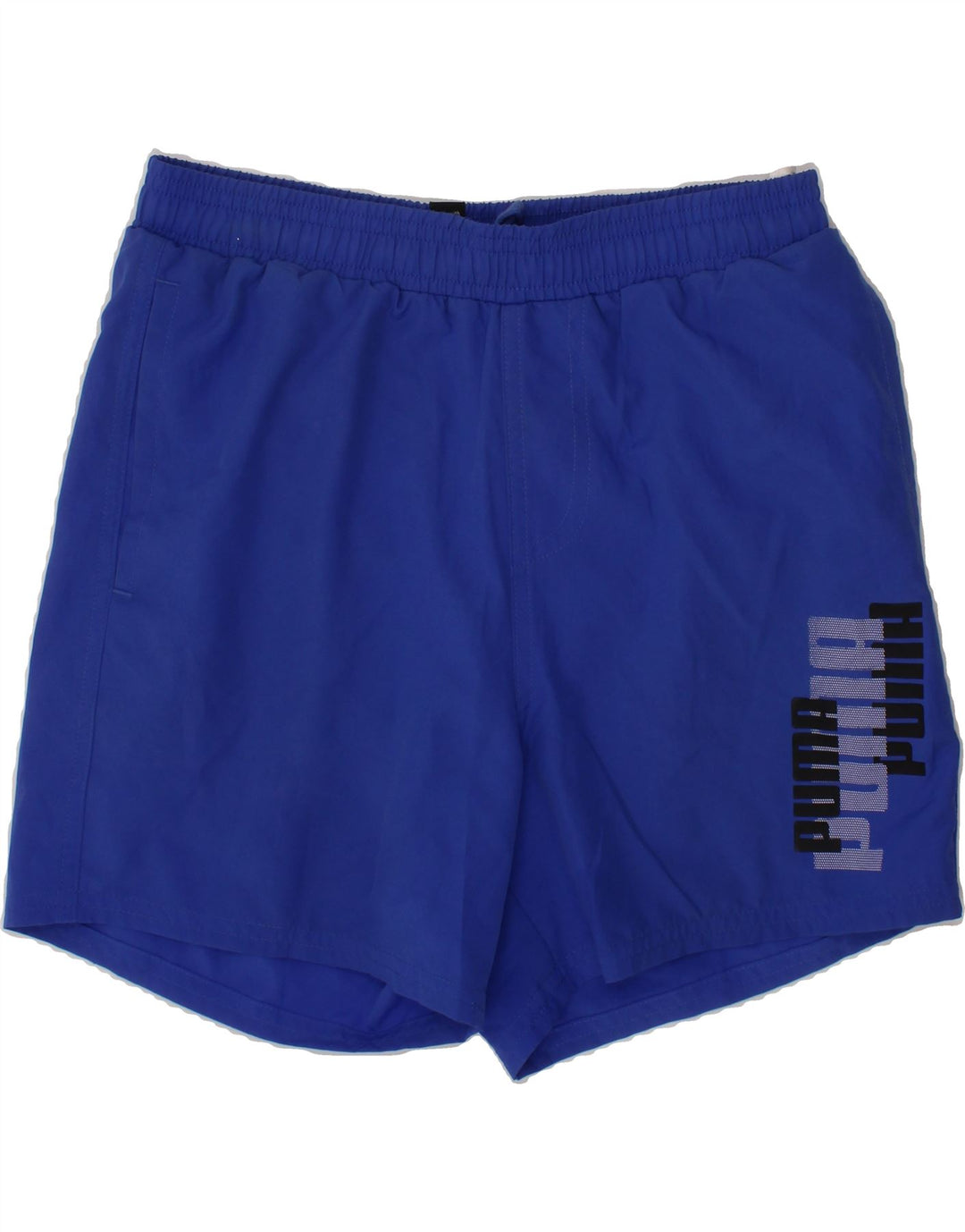 PUMA Boys Graphic Sport Shorts 11-12 Years Blue Polyester Vintage Puma and Second-Hand Puma from Messina Hembry 