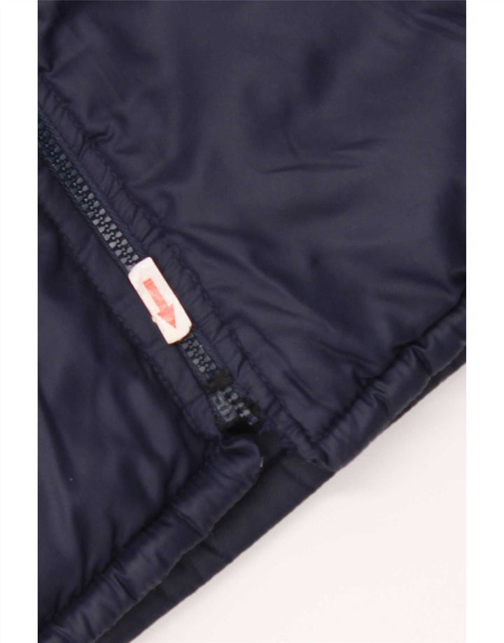Vintage herre vendbar polstret jakke UK 38 Medium Navy Blue Colourblock