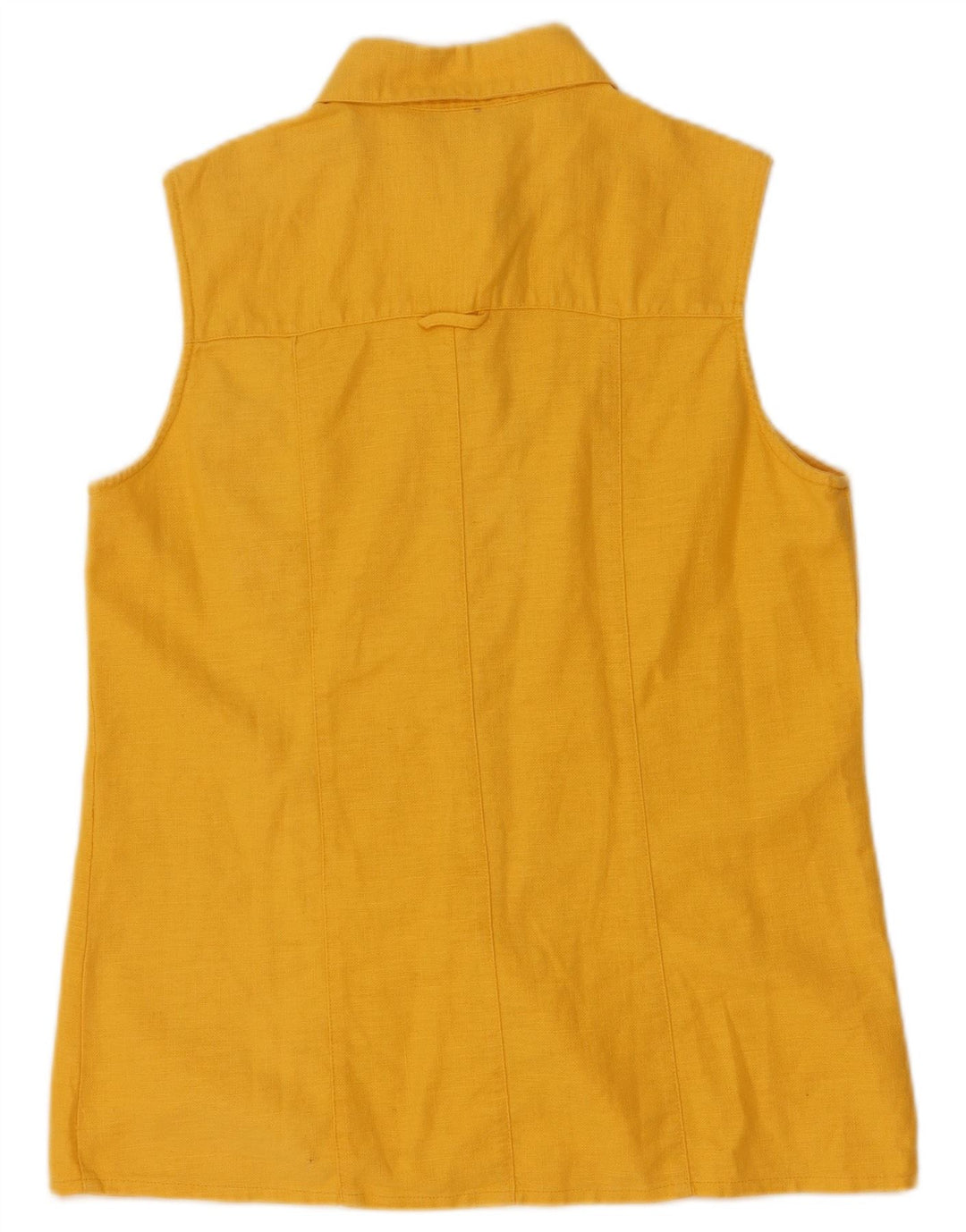 Ragazza ærmeløs skjortebluse til kvinder UK 12 Medium Yellow