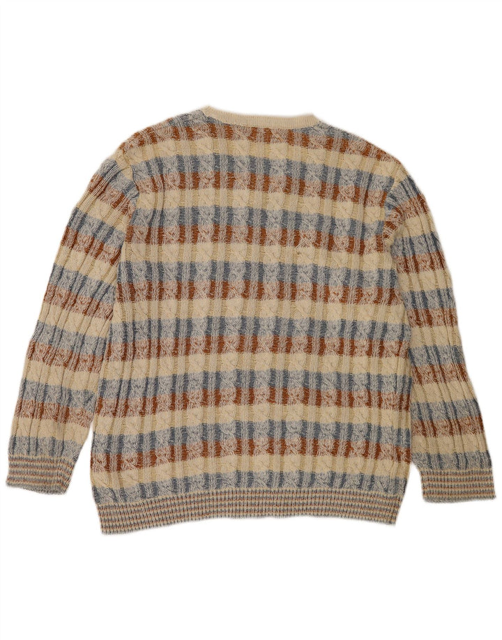 Hemmond Herre V-hals sweater XL flerfarvet ternet bomuld
