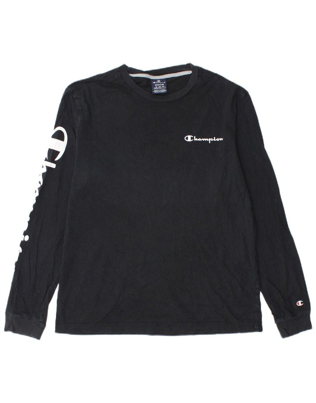 Champion Herre Grafisk Top Langærmet Medium Sort