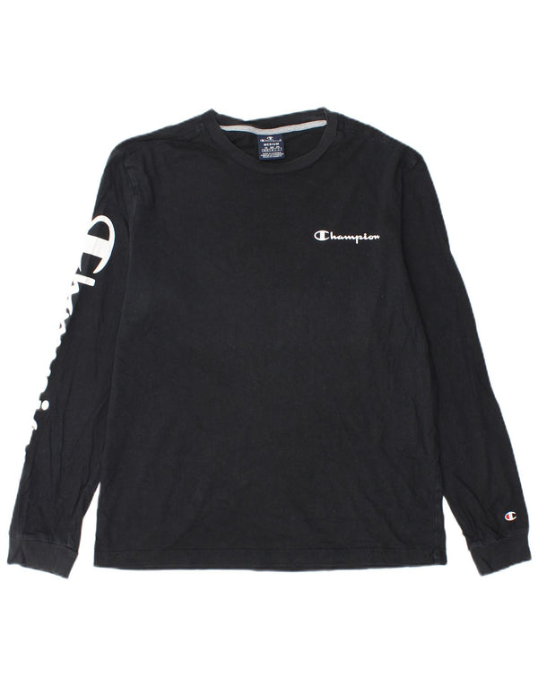 Champion Herre Grafisk Top Langærmet Medium Sort