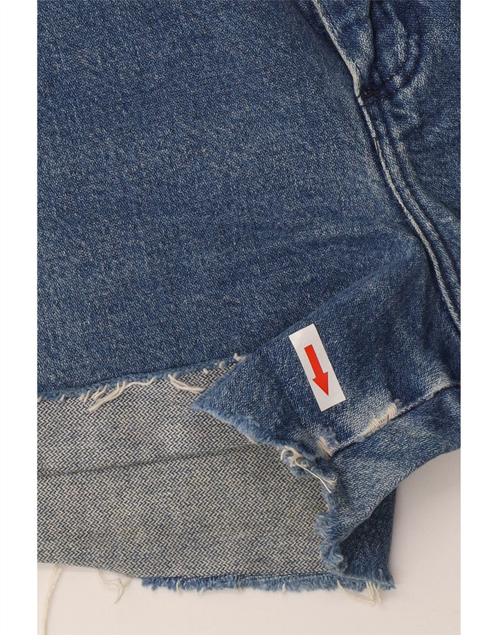 Wrangler denimshorts til kvinder W30 mellemblå bomuld