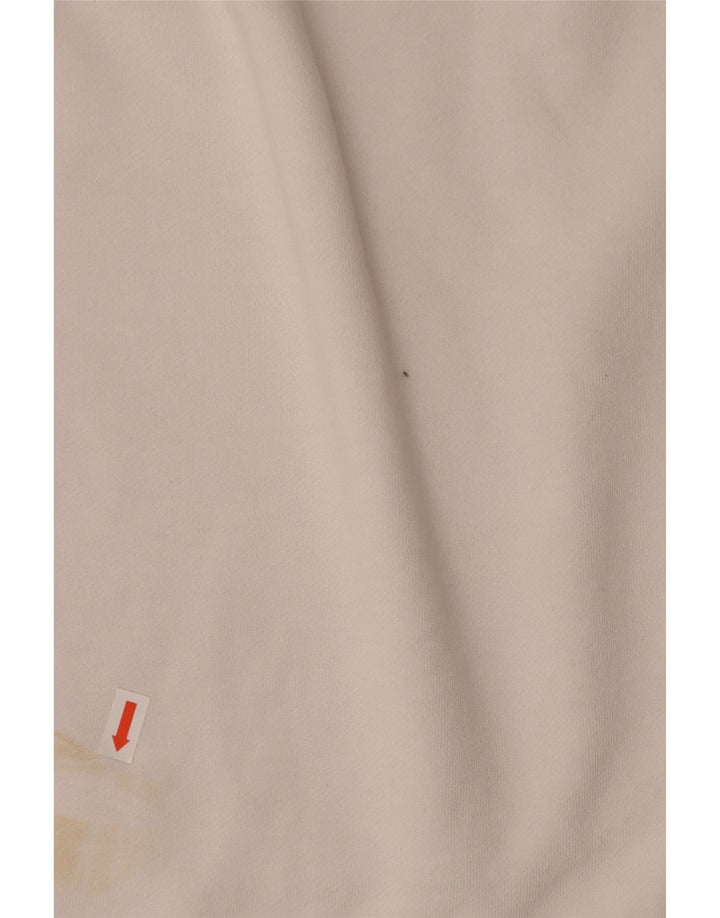 KAPPA Womens Oversized Graphic Sweatshirt Jumper UK 6 XS White Colourblock