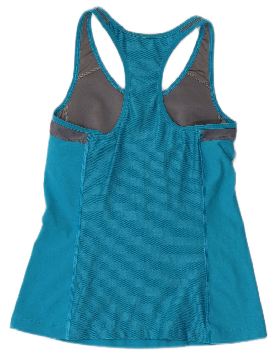 NIKE Dame Dri Fit Grafisk Vest Top UK 12 Medium Blue Colourblock